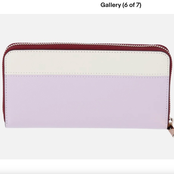 NWT NEW Kate Spade Madison Leather Large Continental Zip Wallet Lilac Moon KC509 - Picture 5 of 8